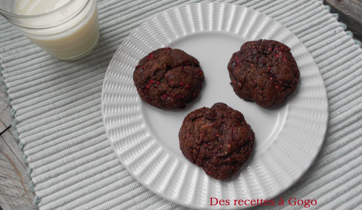 Cookies chocolat framboise