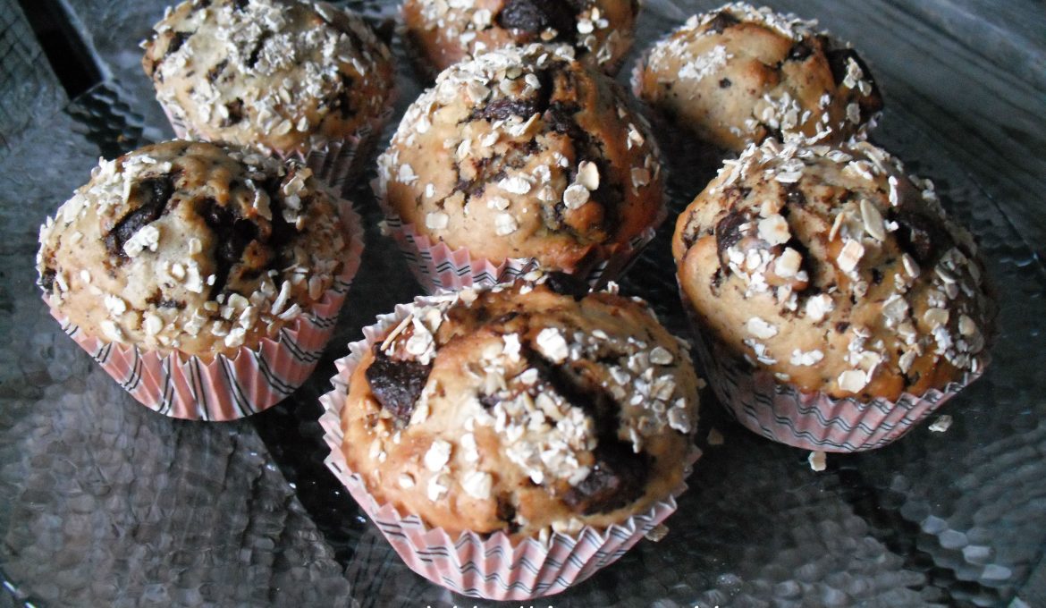 Muffins chocolat orange flocons d’avoine