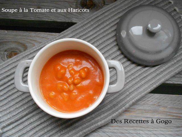 Soupe à la tomate et aux haricots
