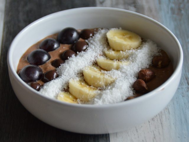 Porridge chocolat beurre de cacahuéte